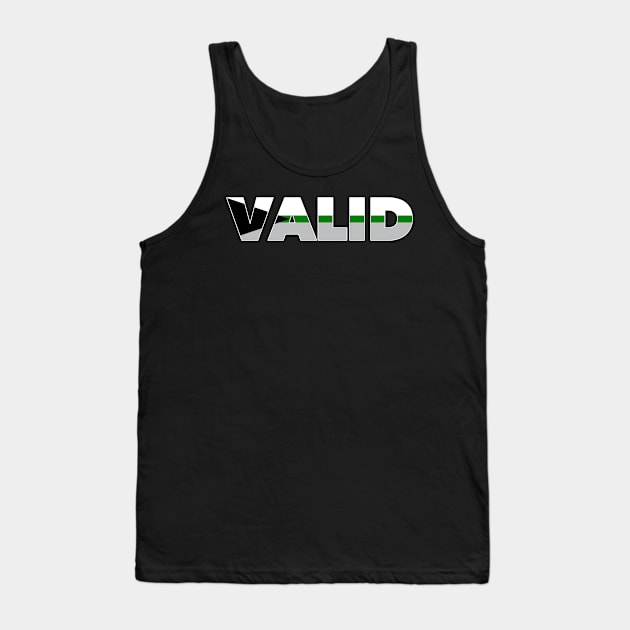 Valid Demiromantic Pride Tank Top by sexpositive.memes